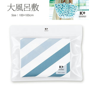 Furoshiki Large Furoshiki kenema+ Blind Striped Blue Approx. 100 x 100cm