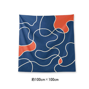 Furoshiki kenema+ large furoshiki glue (glue) navy approx. 100 x 100cm