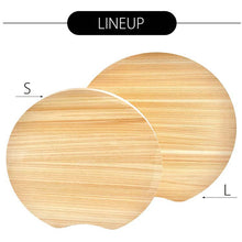 将图片加载到图库查看器，Ikegawa Wood Cutting Board Cypress Round Cutting Board Thin Type L Made in Japan Freestanding Natural Approx. 29x29x1.5cm (Chopping Board Large Large Wooden Hinoki Round Round Freestanding Standing Lightweight Thin Unpainted Mother&#39;s Day)
