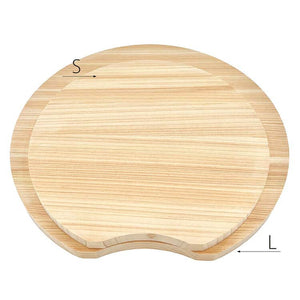 Ikegawa Wood Cutting Board Cypress Round Cutting Board Thin Type L Made in Japan Freestanding Natural Approx. 29x29x1.5cm (Chopping Board Large Large Wooden Hinoki Round Round Freestanding Standing Lightweight Thin Unpainted Mother's Day)