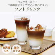 Load image into Gallery viewer, Toyo Sasaki Glass Soft Drink Tumbler 220ml, Made in Japan, Dishwasher Safe, B-08124HS (Cup, Glass, Tumbler, Drink Glass, Water Glass, Juice Glass, Home Use, Commercial Use)
