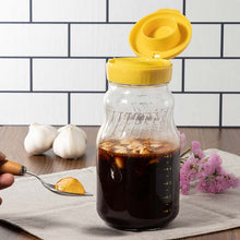 Load image into Gallery viewer, Toyo Sasaki Glass Storage Container, "My Family's Secret Flavor Sauce" Series, Large, 930ml, Made in Japan, Yellow, I-77827-Y-YK-JAN (Storage Jar, Glass Storage Container, Glass Bottle, Storage Jar, Seasoning Container, Seasoning Bottle, Seasoning Container, Sauce Container)
