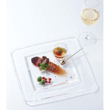 Load image into Gallery viewer, Toyo Sasaki Glass Orbit Square Plate 240 (approx. 24 x 24 x H2.2cm, Made in Japan, Item No. 46352) (Glass plate, square plate, rectangular plate, glass plate, large plate, dinner plate, one-plate serving plate)
