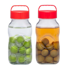 Load image into Gallery viewer, Toyo Sasaki Glass Fruit Liqueur Bottle, Plum Edition, 2000ml, Made in Japan, Red, I-77861-R-A-JAN (Storage container, glass bottle, fruit liquor bottle, plum liquor bottle, pickling container, pickling container, with handle)
