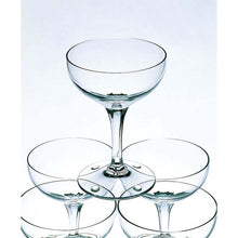 Load image into Gallery viewer, Toyo Sasaki Glass Champagne Tower Glasses with Bumper, 130ml, Set of 6, Made in Japan, Dishwasher Safe, 32034-CT (Champagne Tower Glass Set, Commercial Use)
