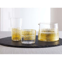 Load image into Gallery viewer, Toyo Sasaki Glass Sake Set, Edo Glass Kinhari Sake Cups &amp; Carafe: 320ml x 1, Cups: 100ml x 2, Made in Japan, G641-H104 (Sake Set, Sake Set, Sake Bottle, Carafe, Glass Cups, Sake Cups, Wooden Box Gift)
