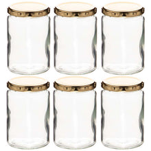 Load image into Gallery viewer, Toyo Sasaki Glass Storage Containers, 372ml, Set of 6, Made in Japan, HW-517-A-JAN (Glass storage containers, jars, canisters, airtight containers, bottles, jam jars, spice containers set)
