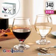 Toyo Sasaki Glass Wine Glass Set, 340ml, 2 Glasses, Made in Japan, Dishwasher Safe, G101-T341 (Wine Glasses, Short Stem Glasses, Pair Glasses, Glass Set, Gift, Present)