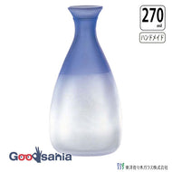 Toyo Sasaki Glass Sake Bottle 270ml, Made in Japan, Blue 61063MB-600 (Sake bottle, glass sake bottle, cold sake bottle, Japanese sake, cold sake, alcohol, evening drink, drinking at home, drinking party, handmade, hospitality)