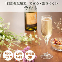 Load image into Gallery viewer, Toyo Sasaki Glass Champagne Glass, Flute Type, 165ml, Made in Japan, Dishwasher Safe, 30G54HS-E102 (Flute Glass, Champagne Glass, Stem Glass)
