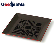 Load image into Gallery viewer, Plate Fukue Square Plate M Black 19.3x19.3x1.7cm
