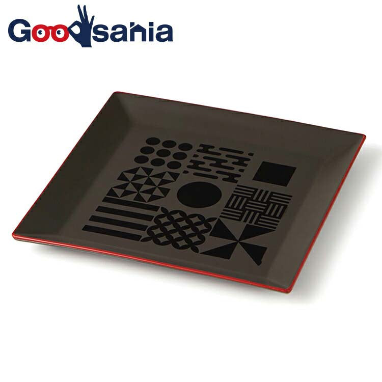 Plate Fukue Square Plate M Black 19.3x19.3x1.7cm