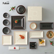 将图片加载到图库查看器，Plate Fukue Long Square Plate M Black 19.5x9.8x1.7cm
