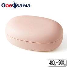 将图片加载到图库查看器，Bento box mayu Mayu lunch box M pink 480ml+200ml (bento lunch box 1 tier 1 tier easy to wash microwave safe microwave safe dishwasher safe)
