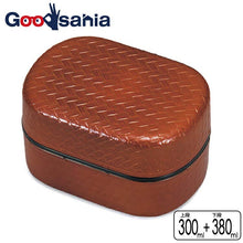 将图片加载到图库查看器，Bento box Ajiro bamboo basket small size Shunkei upper 300ml lower 380ml
