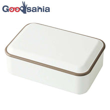 将图片加载到图库查看器，Bento Box Retromoda Square Lunch 1 Tier Made in Japan Gray Approx. 600ml T-26606 (Bento Box 600 Bento 1 Tier Rectangular Square Microwaveable High School/Junior High School Students Stylish Plain)
