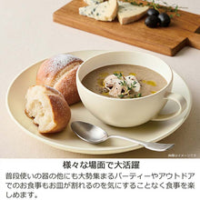 将图片加载到图库查看器，Plate Calm Dish Lunch Plate Mini Made in Japan Light Yellow Approx. ƒÓ17x1.7cm T-26671 (Dish Utensil Dividers Plate with Dividers Round Round Round Large Shallow Plain Stylish)
