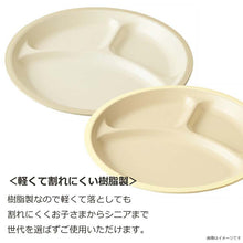将图片加载到图库查看器，Plate Calm Dish 27cm Lunch Plate Made in Japan Light Gray Approx. ƒÓ26.9x2.2cm T-26672 (Dish Utensil Dividers with Dividers Plate with Dividers Round Circular Large Shallow)
