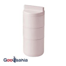 将图片加载到图库查看器，Lunch box tutu 3-tier lunch box, made in Japan, light pink (upper tier) 160ml x 2, (lower tier) 280ml T-36374 (Lunch box, 3-tier, 3-tier, vertical, bottle-shaped, microwave safe, women)
