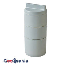 将图片加载到图库查看器，Lunch box tutu 3 tier lunch box made in Japan Gray (upper tier) 160ml x 2, (lower tier) 280ml T-36377 (Lunch box 3 tiers 3 tiers vertical bottle type microwave safe for women)
