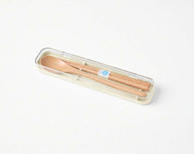 将图片加载到图库查看器，Cutlery Set tutu Wooden Chopsticks/Spoon Set Ivory (Chopsticks/Spoon) Approx. 18cm T-36386 (Cutlery Spoon Set My Chopsticks Chopstick Box 18cm Lunch Box Women)

