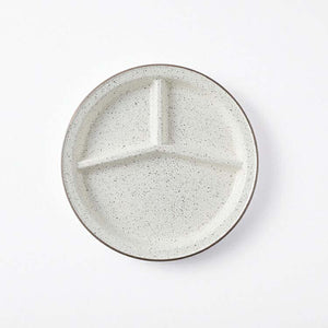 Dish RETRO MODA Lunch Plate Made in Japan Gray Approx.   25.9x2.5cm T-36422 (Dish Plate Round Rim Divider Microwave Safe Dishwasher OK Women Outdoor)