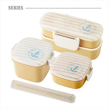 将图片加载到图库查看器，Chopsticks chopstick box set marine border beige chopsticks: 18cm (T-46463)
