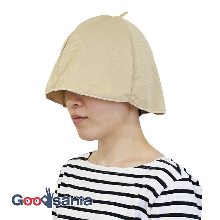 Sauna Hat, Cool Sauna Hat with Water, Made in Japan, Beige, Suitable for head circumferences up to approx. 62cm