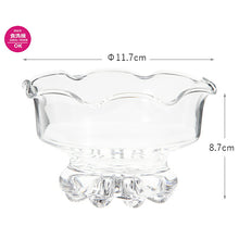 Load image into Gallery viewer, Toyo Sasaki Glass Dessert Glass Basel Flower Rim Approx. φ11.7 x H7cm Made in Japan Dishwasher Safe B-02136-1-JAN (Dessert Cup Sundae Cup Fruit Glass Sweets Glass Parfait Glass Ice Cream Cup)
