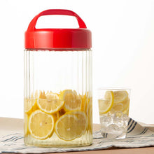 Muat gambar ke penampil Galeri, Toyo Sasaki Glass Storage Container, Anything Pot, 2L, Made in Japan, Red, OK-900-C-JAN (Glass storage container, glass pot, storage jar, storage bottle, storage jar, canister, glass canister, storage container)

