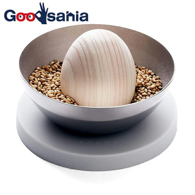 EAtoCO Suru Suribachi Silver Approx. 4.8 (when stored) x 9.3 x 9.3 cm AS0057 (Murtar Bowl Stainless Steel Pestle Wooden Cute Sesame Spice Baby Food Seasoning Kitchen)