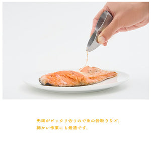Mini Tongs EA To CO Tsumamu Tongs Made in Japan Silver Approx. 9 x 3.7 x 2.5 cm AS0059 (Tongs Small Mini Boning Boning Serving Cooking Cooking Stainless Steel)