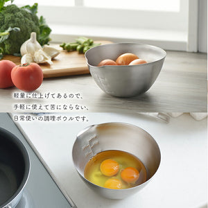 Ball Aikata Stainless Steel Single-mouth Bowl Large 1000ml Made in Japan Silver Approx. 7.8 x 15.5 x 17.2cm PD3021 (Bowl Stainless Steel Stainless Large Large Large Single-mouth)