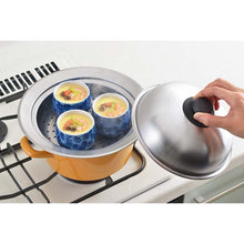 将图片加载到图库查看器，Steamer [Suitable for 20~22cm] Steaming plate for use on a pot (with lid) Mimi Ayana Silver SJ2631
