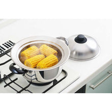 将图片加载到图库查看器，Steamer [Suitable for 20~22cm] Steaming plate for use on a pot (with lid) Mimi Ayana Silver SJ2631
