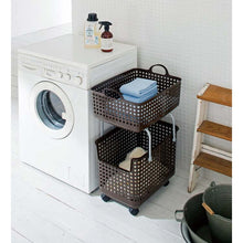 Load image into Gallery viewer, Yoshikawa Kuni Kogyo Laundry Basket Undressing Basket Laundry Basket Scandinavian Style Laundry Support Basket Brown
