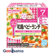 [New] WAKODO Nutrition Marche Japanese Style Baby Lunch Whitebait Porridge (80g) Colorful Vegetable Soup Bowl (80g) (Baby Food Retort Tray 7 Months 8 Months)