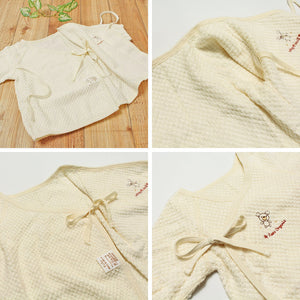 IMABARI Towel Short Inner Shirt Baby Clothes KuSu Cute Organic Sweet Bear Design 50