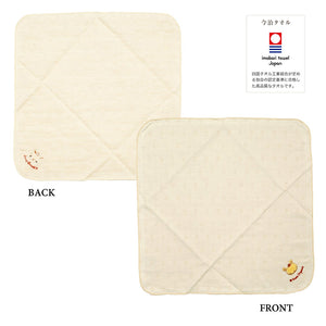 IMABARI Towel Gauze Baby Handkerchief KuSu Cute Organic Little Deer Popo Design 33x33cm