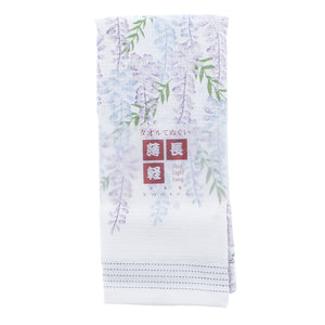 Imabari Towel Face Towel Cloth Pleasure Fuji Flower Blue 33 x 100 cm