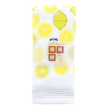 Laden Sie das Bild in den Galerie-Viewer, Imabari Towel Face Towel Cloth Candle Lemon Blue 33 x 100 cm
