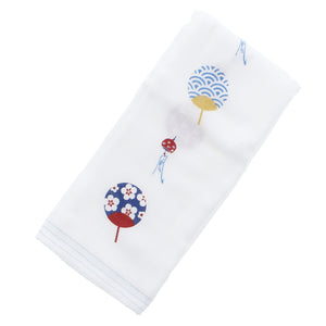 Imabari Towel Face Towel Hagoromo Gauze Breeze Blue 33 x 95 cm
