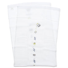 Cargar imagen en el visor de la galería, Imabari Towel Face Towel Hagoromo Gauze Bunches Tea Ceremony Blue 33 x 95 cm
