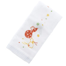 画像をギャラリービューアに読み込む, Imabari Towel Face Towel Hagoromo Gauze Flower Gourd Blue 33?~ 95 cm
