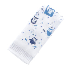 Muat gambar ke penampil Galeri, Imabari Towel Face Towel Cloth Dusk Forest Owl Blue 33 x 100 cm
