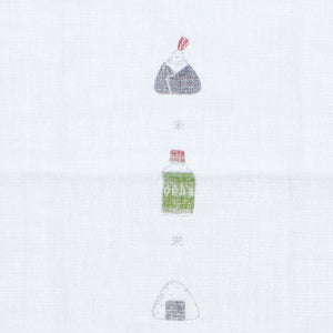 Imabari Towel Handkerchief Hagoromo Gauze Wet Hand Towel Riceball Blue 33 x 38 cm