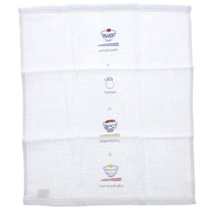Imabari Towel Handkerchief Hagoromo Gauze Wet Hand Towel Fresh Blue 33 x 38 cm