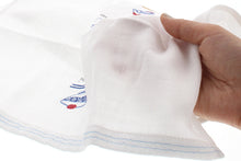 Cargar imagen en el visor de la galería, Imabari Towel Handkerchief Hagoromo Gauze Wet Hand Towel Fresh Blue 33 x 38 cm
