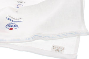 Imabari Towel Handkerchief Hagoromo Gauze Wet Hand Towel Fresh Blue 33 x 38 cm