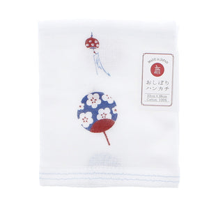 Imabari Towel Handkerchief Hagoromo Gauze Wet Hand SkyBreeze Blue 33 x 38 cm